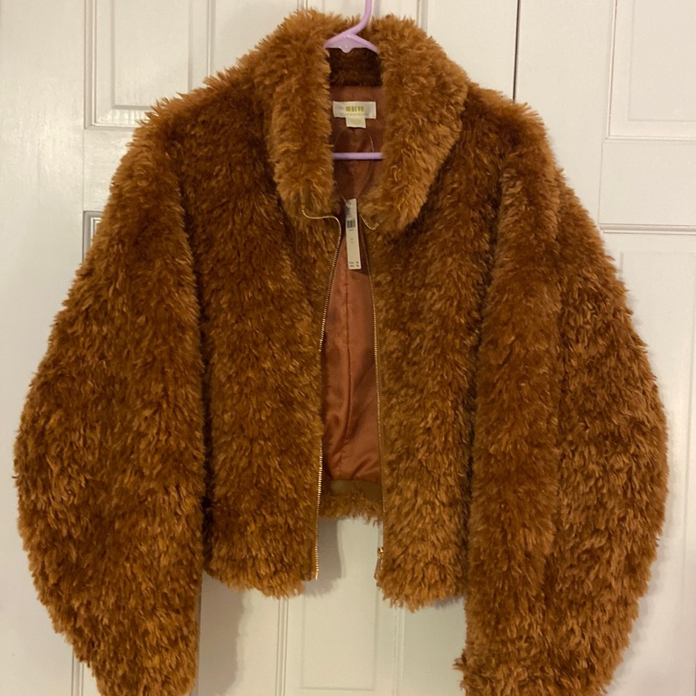 Anthropologie Fuzzy Oversized Jacket L